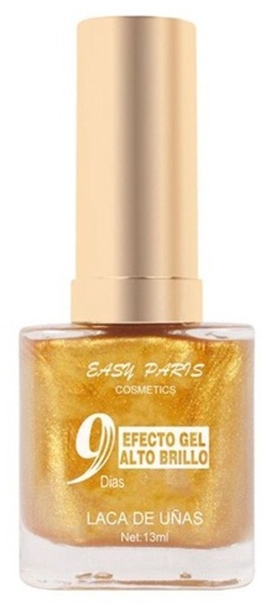 Easy Paris - Nagellak - Geel Goud Mini Glitter/Shimmer/Metallic - 1 flesje met 13 ml inhoud - Nummer 054