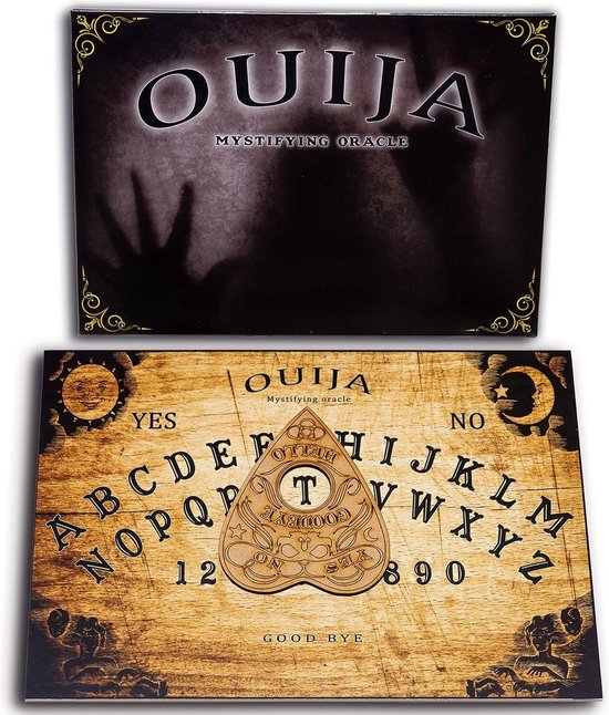 Planche Ouija WNHB® en bois - Planche à Spirit avec planchette - Jeu de chasse aux fantômes - Planche de communication Paranormal - Pour soirées et fêtes