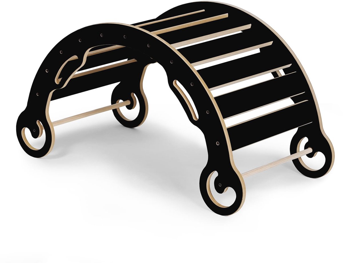 Need Sleep - Montessori Klimboog voor Kinderen - 103x50x54 cm - Klimboog Rocker - Klimrek - Speelgoed voor 2-6 jaar - Zwart
