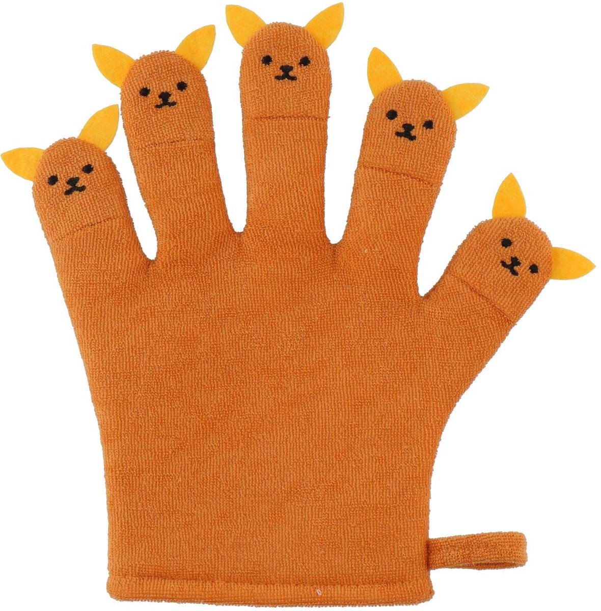 Badhandschoen voor Kinderen Oranje Poes - Baby Shower Glove - Douche Handschoen - Washandjes Baby