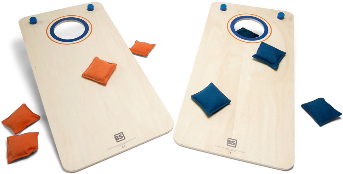 BS Toys Buitenspellen Bundel – Kubb + Cornhole Werpspel – Houten Spellen voor Buiten – Familie & Kinderen vanaf 6 jaar – Zomerspeelgoed (GA415 & GA486)