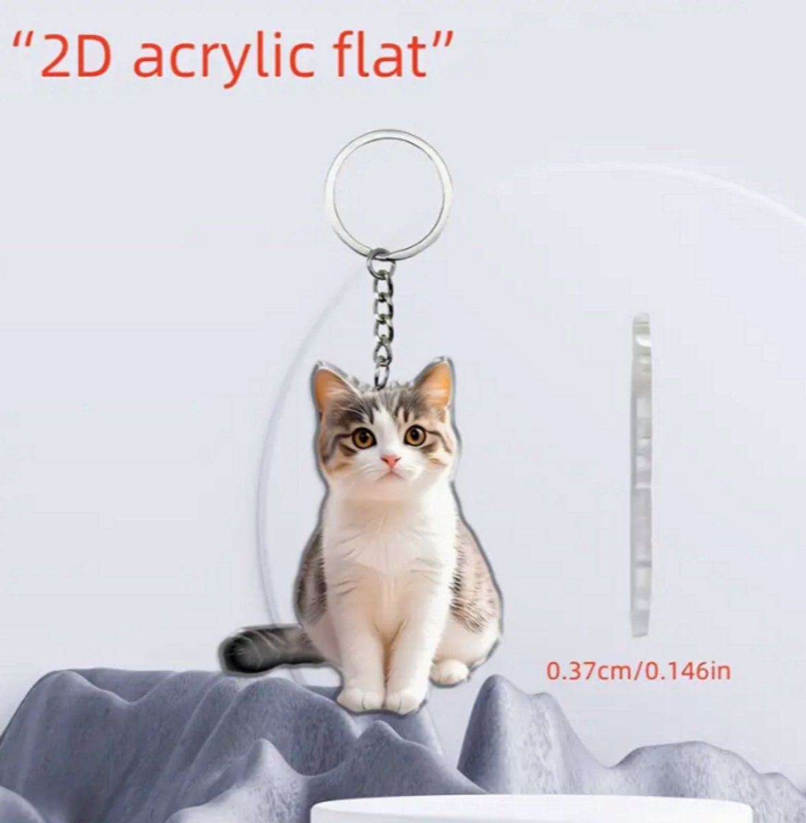 Schattige sleutelhanger katje "Kitty"