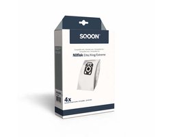 SQOON® (SQ28) Stofzuigerzakken geschikt voor Nilfisk Elite/King/Extreme - Gelijk aan model: 107412688 / 107407940 - 4 stuks