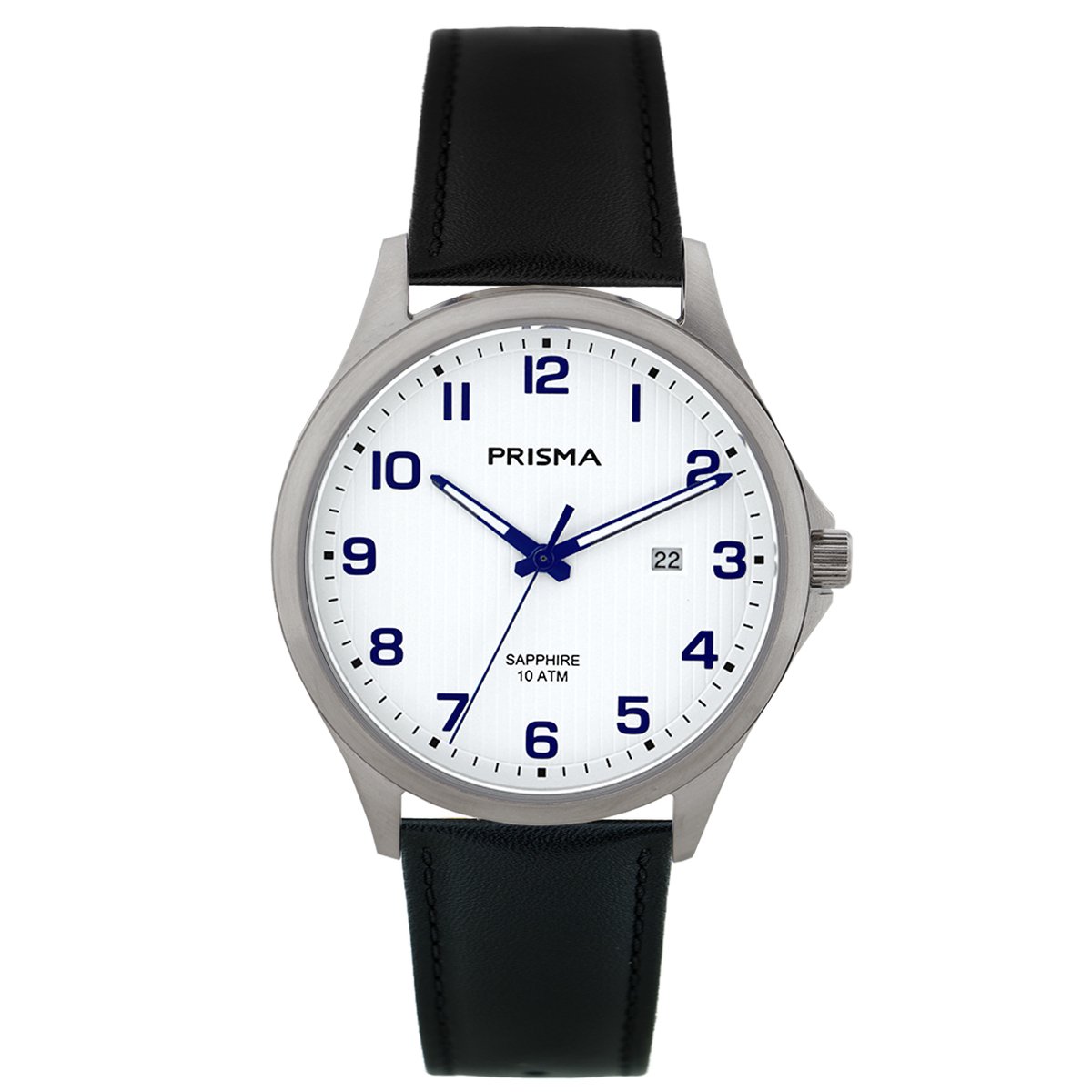 Prisma horloge P.1405 Titanium datum grijs-wit 10ATM
