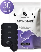 BrightLife Mondtape - Anti snurk Mondpleisters - Verbeterde Nachtrust - Voorkomt Droge Mond en Snurken - Medische Kwaliteit - 30 stuks