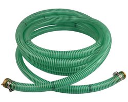 Zuig- en drukslang set 6m - 1 inch waterslang met messing koppelingen