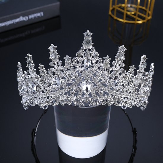 Diademe Couronne De Strass Avec Epingle De Peigne Pour Mariee Demoiselle De Honneur Filles De