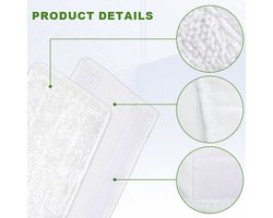 Geschikt voor Vileda Steam XXL stoommop doekje rechthoekige mop doekje microfiber handwasvrije mop kop accessoires totaal 4 stuks