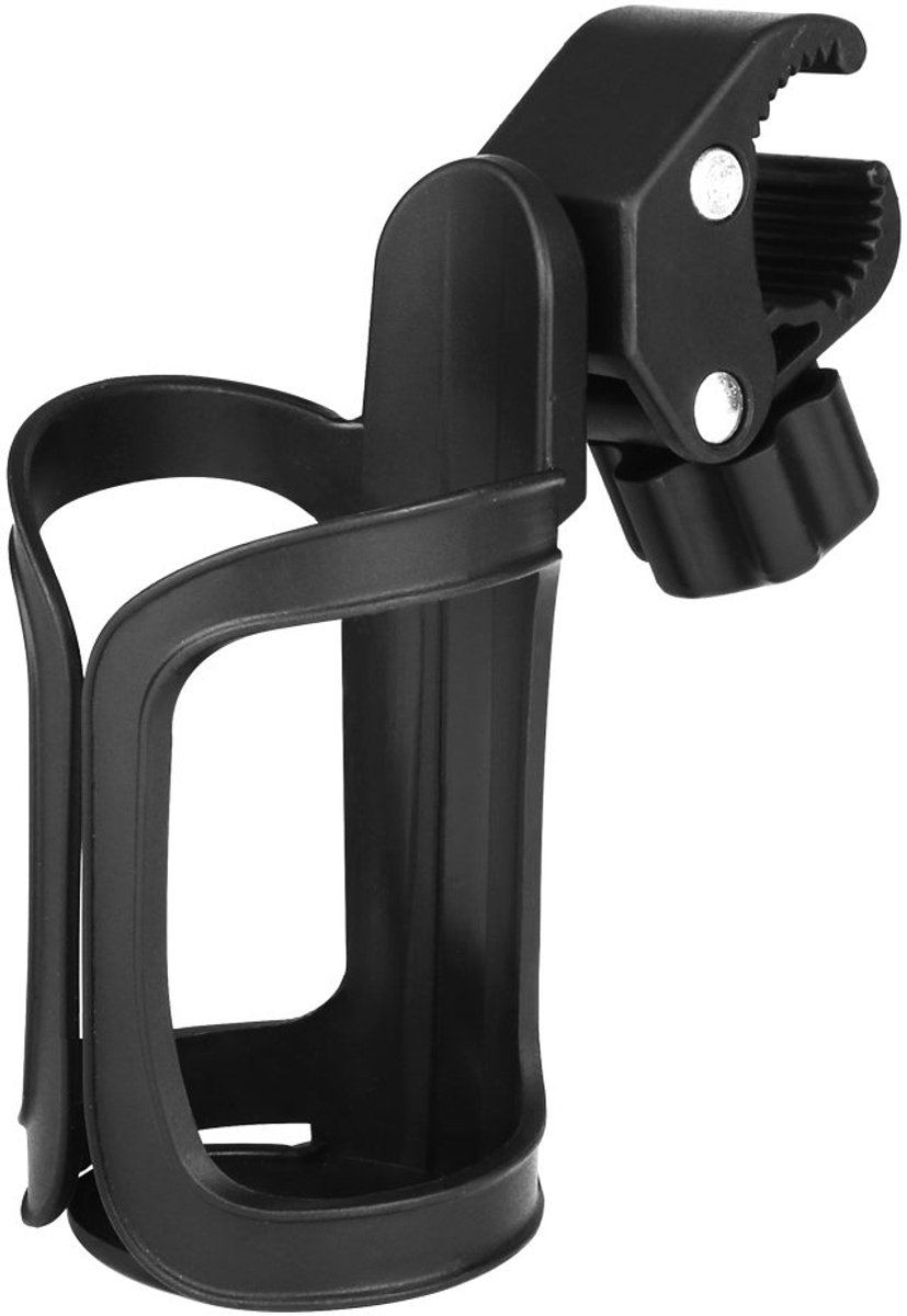 1 stuk, fietsbekerhouder, fietsbidonhouder, 360 graden draaibare universele bekerhouder voor fietsen, kinderwagens, steps, rollators en rolstoelen, geschikt voor fietsbidonhouders voor kinderen en volwassenen, zwart.