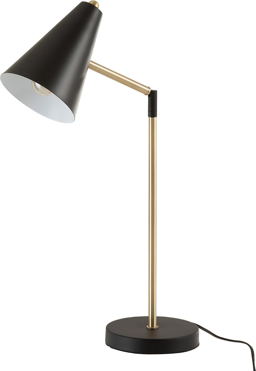 Dulaire Bureaulamp Modern Zwart Goud Metaal - Touch Aan/uit