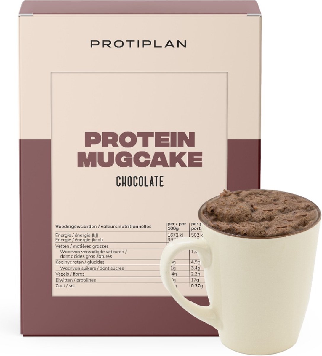 Protiplan - Protein Mug Cake Chocolade - 7 x 30 g - Low carb cake - Eiwitrijk