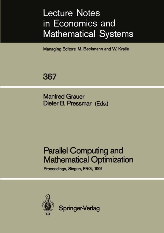Parallel Computing and Mathematical Optimization - cover