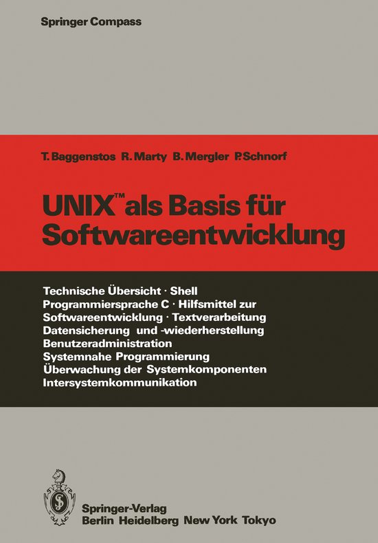Unix Als Basis Fur Softwareentwicklung - cover