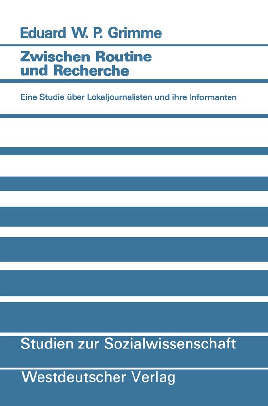 Zwischen Routine Und Recherche - cover