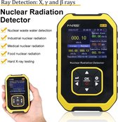 Professionele Nucleaire Stralingsdetector - Radioactieve tester - Röntgenstraling - Draagbaar - 10msv/h - LCD - Geel - Zwart - Straling