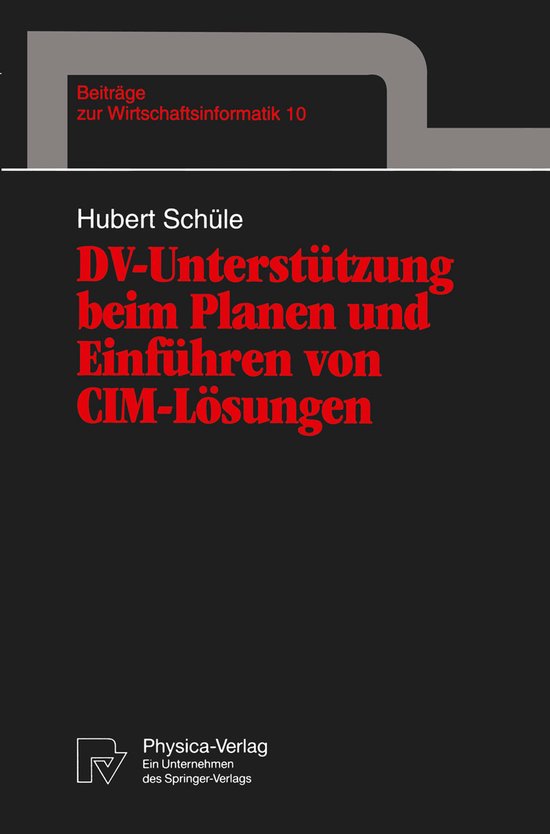 DV-Untersta1/4tzung Beim Planen Und Einfa1/4hren Von CIM-Las ... - cover