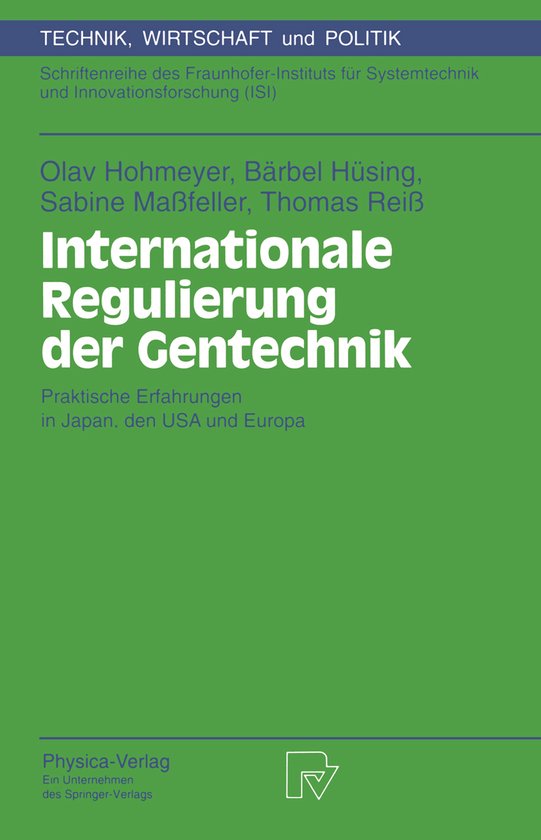 Internationale Regulierung Der Gentechnik - cover