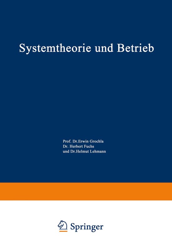 Systemtheorie Und Betrieb - cover