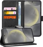 Hoesje geschikt voor Samsung Galaxy S24 - Portemonnee Book Case Zwart