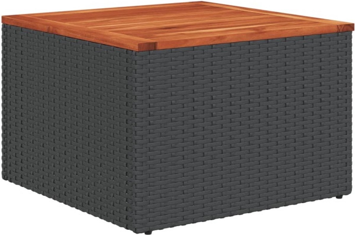 vidaXL - 6-delige - Loungeset - met - kussens - poly - rattan - zwart thumbnail 2