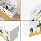 In And OutdoorMatch Toy box Milo - Boîte à speelgoed - 40x60x30 cm - motif dinosaure - pour garçons - pour filles