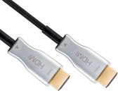 Actieve HDMI 2.1 Kabel - 8K 60Hz - Verguld - 40 meter - Zwart/Zilver