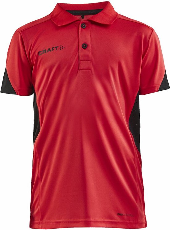 Craft Pro Control Impact Polo Jr 1908227 - Bright Red/Black - 146/152