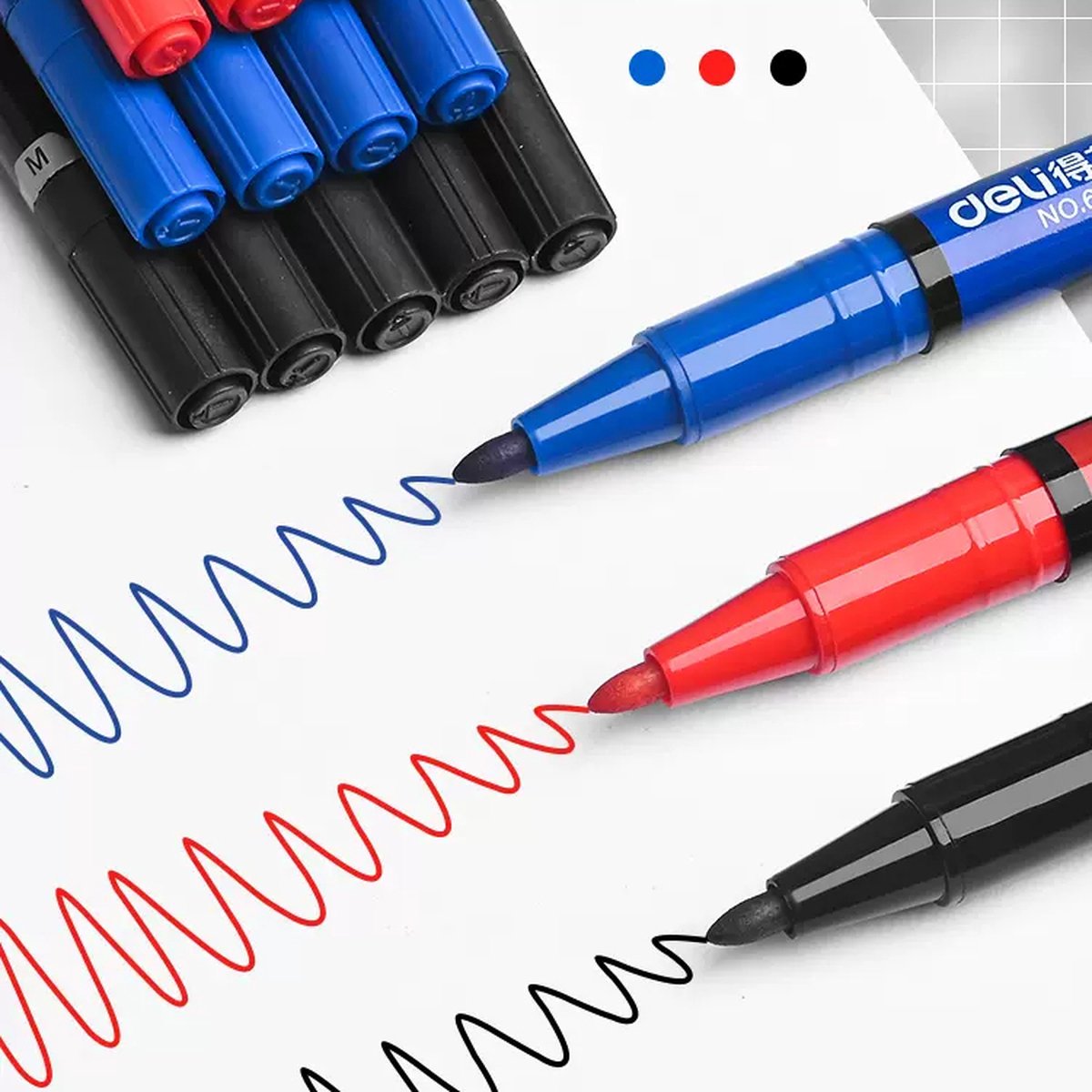 Ainy - Duo Permanente Fineliners watervast - set van 5 markers zwart, blauw & rood fineliner | fine liner manga /anime tekenen | bullet journal stiften | handlettering | Pigment liner | calligraphy pennen — afbeelding 10