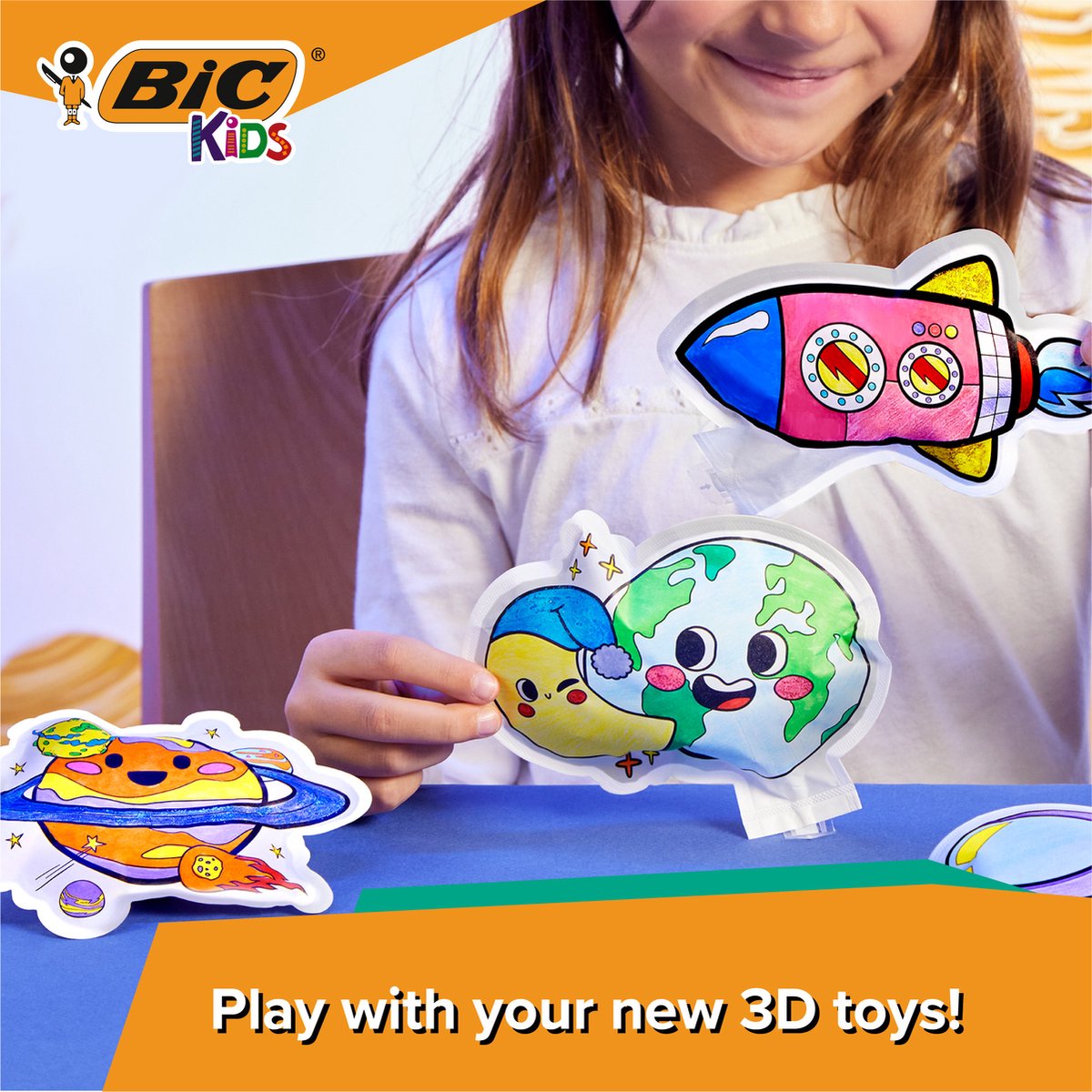 BIC Kids Tekenset voor Kinderen - Incl. Opblaasbare Speeltjes met Ruimtedesign - 18 Stuks — afbeelding 2