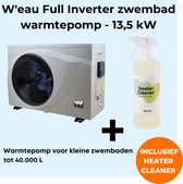 W'eau Full inverter zwembad warmtepomp - 13,5kW - Warmtepomp zwembad - Zeer lage geluidsniveau - voor zwembaden tot 40.000L - Inclusief Heater Cleaner