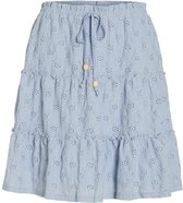Vila Rok Vimelanie Hw Pointelle Skirt 14093591 Kentucky Blue Dames Maat - S
