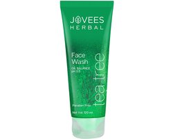 Jovees Tea Tree Oil Control Face Wash 120 ml – Diep Reinigende Gezichtsreiniger tegen Puistjes & Overtollig Talg – Tea Tree Face Wash voor Vette, Gevoelige & Acnegevoelige Huid – Zuiverende Dagelijkse Gezichtsreiniging