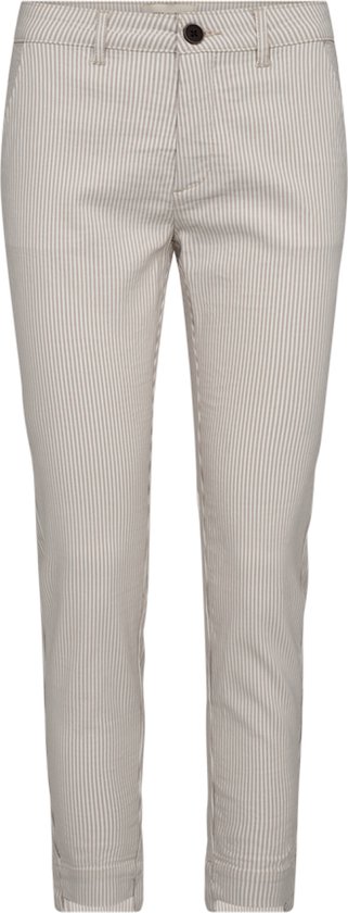 Freequent rex pants taupe/wit