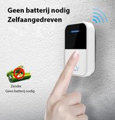 FoJo Draadloze Deurbel - Deurbelset - Duurzame zender zonder batterijen - Groot bereik - Weerbestendig - Wit