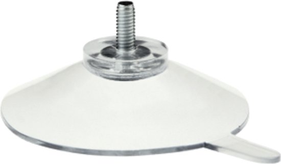 Flintronic Zuignap met schroefdraad en kartelmoer, 6 stuks pvc-zuignappen, diameter 32 mm, transparante zuignappen zonder boren, zuignap, extra sterk