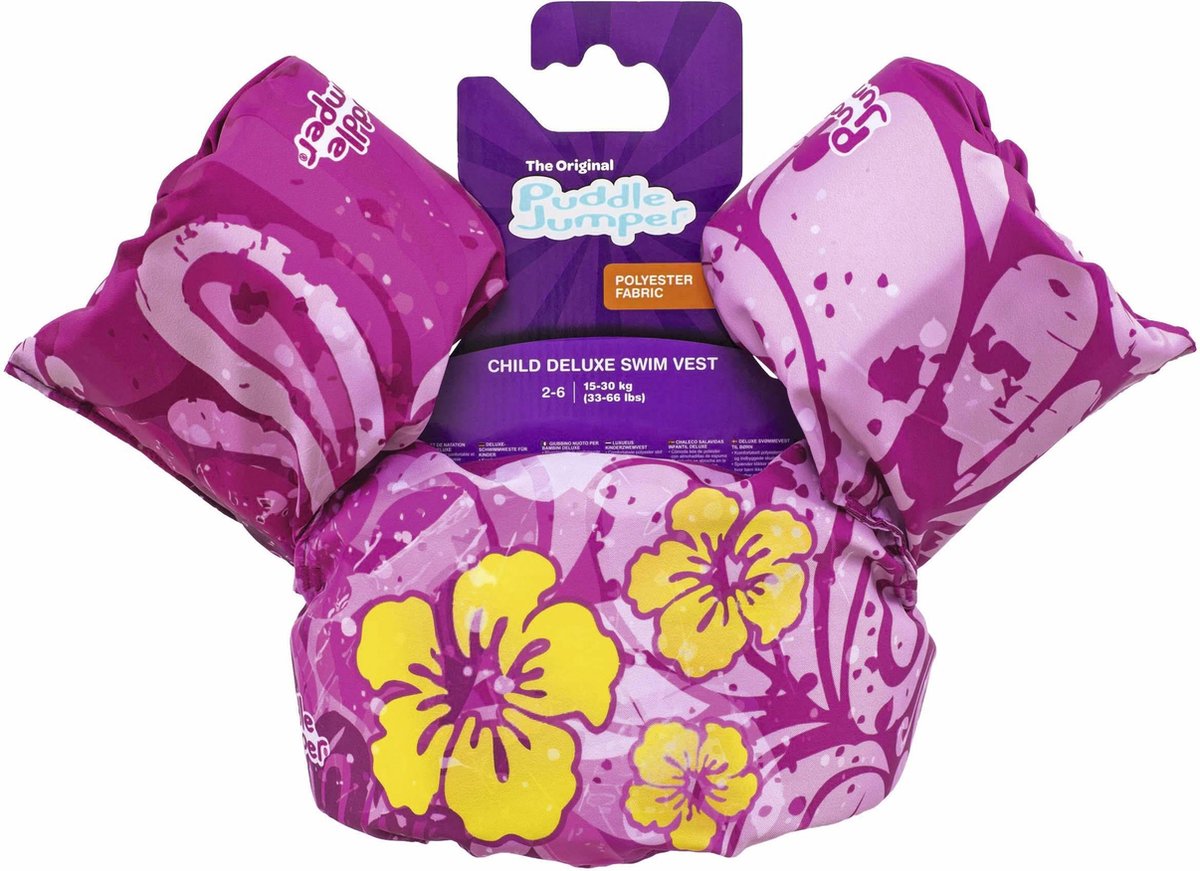 Bestway Puddle Jumper Tropische Bloemen - Verstelbare Zwembandjes voor Kinderen - Draagkracht 15 - 30 kg size — afbeelding 11