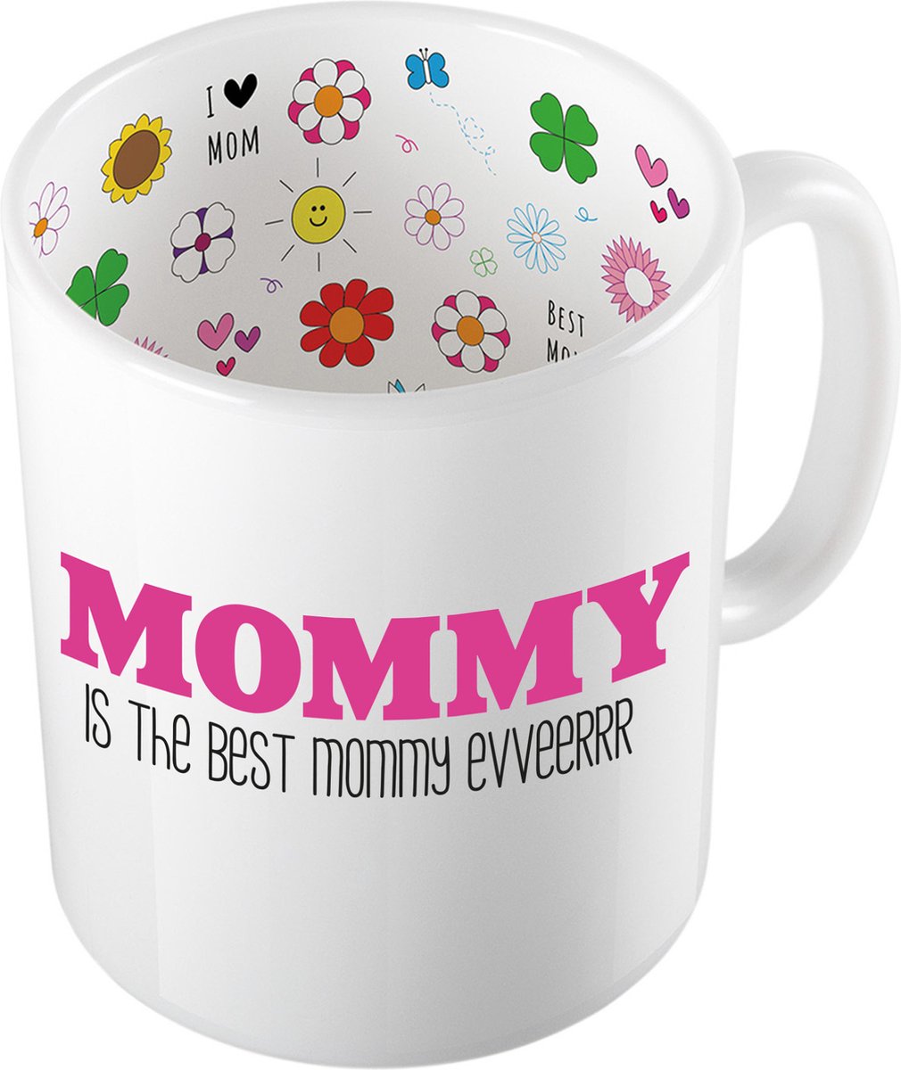 Bellatio Decorations Cadeau koffie/thee mok voor mama - roze - mama is de beste - Moederdag