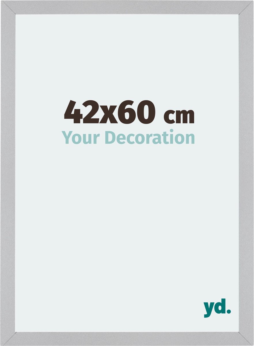 yd. Your Decoration - Fotolijst 42x60 cm - MDF - Zilver Mat - Mura