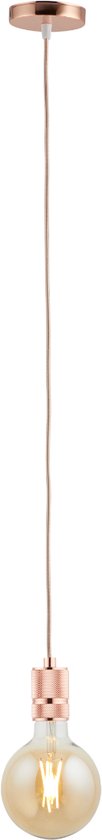 Pendel Rosé Goud - Inclusief Lichtbron Goud - Classic - 1.5m Snoer - Met Plafondkap