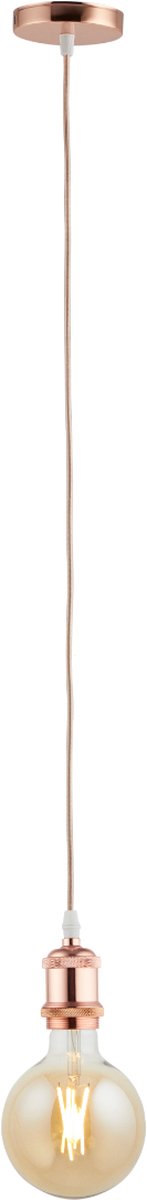 Pendel Rosé Goud - Inclusief Lichtbron Goud - Vintage - 1.5m Snoer - Met Plafondkap