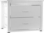 Nedco - Wasmachine verhoger met twee lades en schuifplateau - Heavy bold - maximale belasting 100Kg