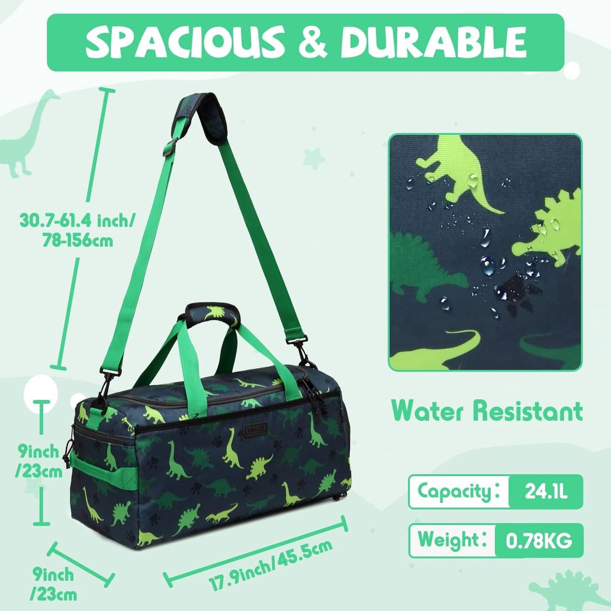 Fresk weekendtas dino | 015578-Lichtblauw