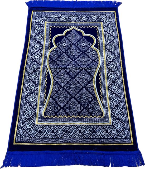 Tapis de Prière - Motif Mihrab Blauw
