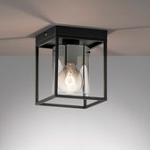Fischer & Honsel - Plafondlamp Samu - 1x E27 max. 40 W (excl.) - Zwarte Zandgrond Afwerking