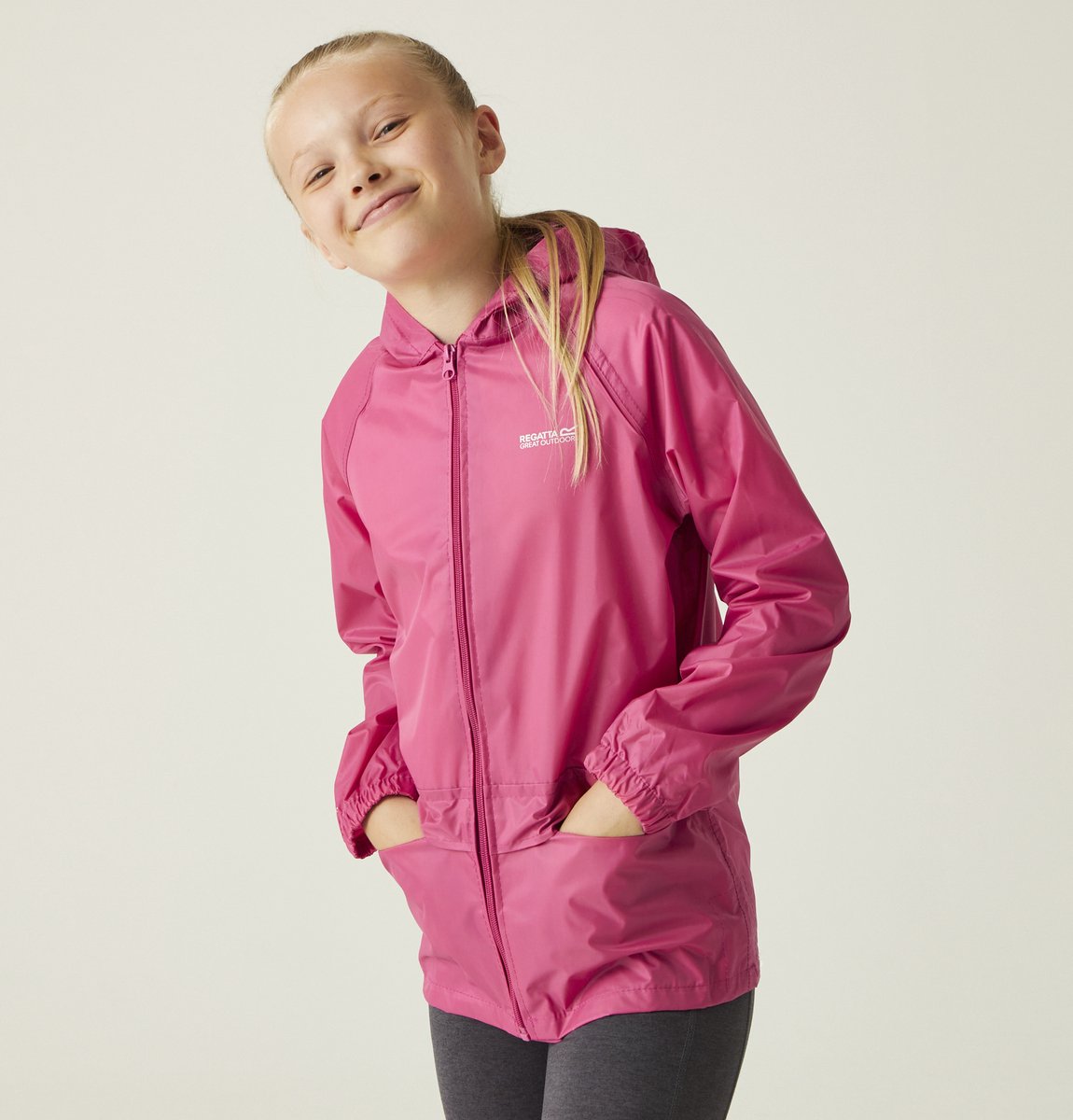 Waterdichte Stormbreak-jas voor kinderen Roze