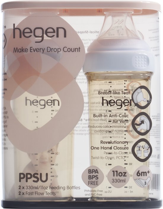Hegen Babyfles 330 ml 2 Stuks van Hegen — afbeelding 5