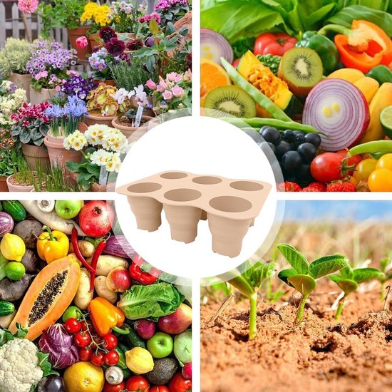 Boloshine Pack Of 6 Greenhouse Cultivation Bowl Pots, Indoor Greenhouse Plastic Teelt Kommen Zaailing Starter Trays Met