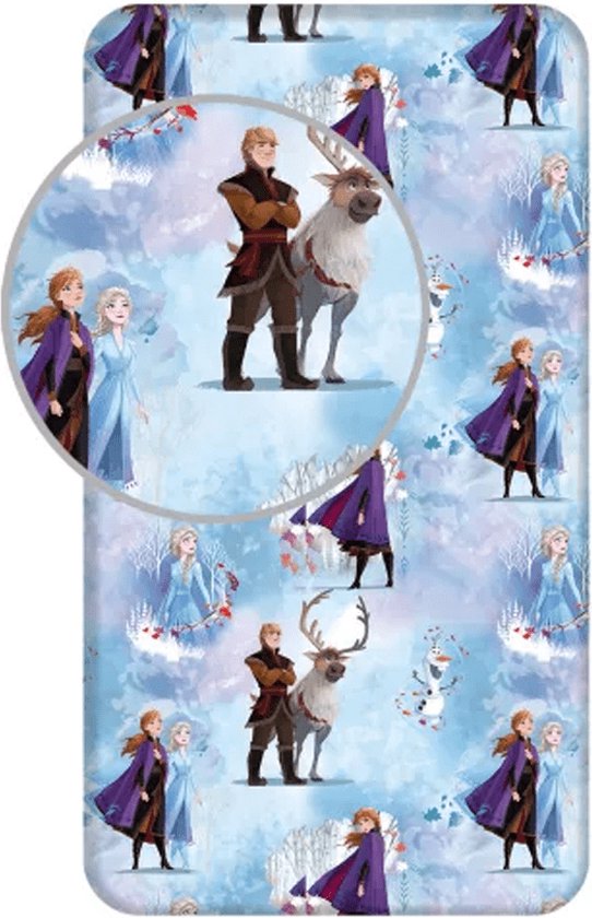 Hoeslaken Frozen La Reine des Neiges – 90 X 200 Cm – Katoen