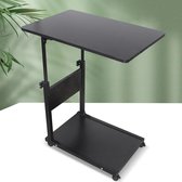 HandyHaven® - Laptoptafel - Aanschuifbaar- Bedtafel - Tafel - Laptop - Thuiswerk - Zwart - Hoogte verstelbaar - 60cm x 40cm - Hoogte 55-80cm