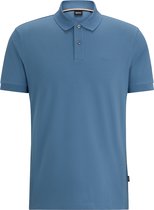 BOSS Pallas regular fit polo - pique - lichtblauw - Maat: 3XL